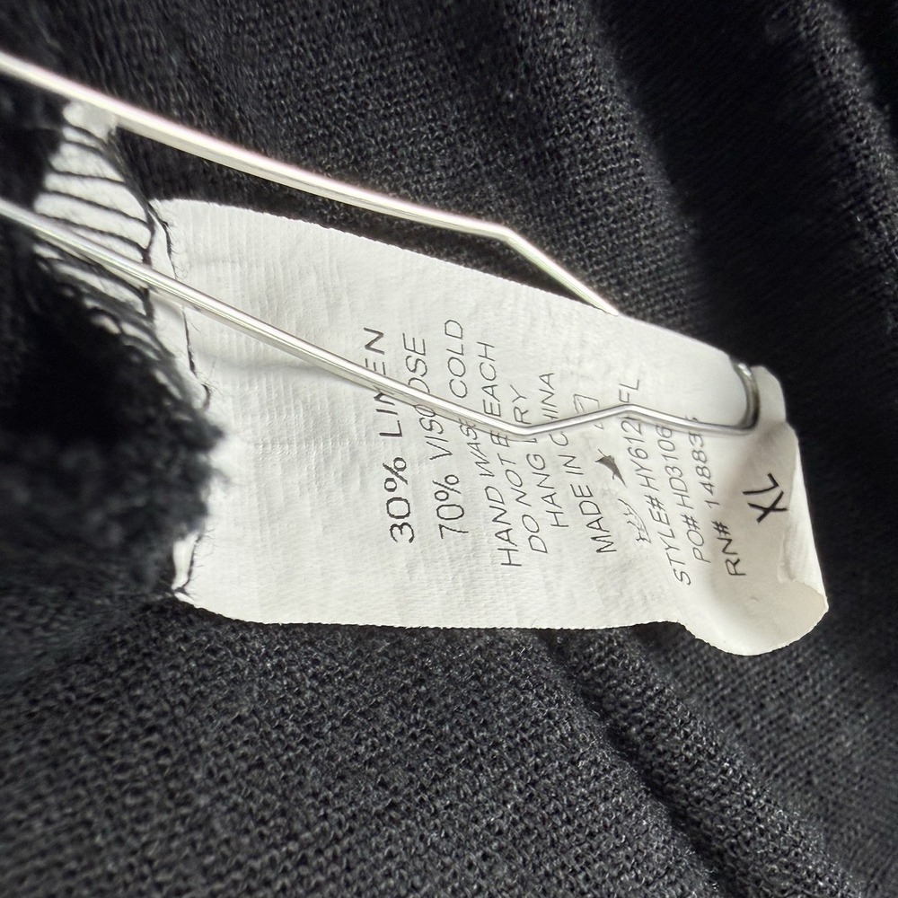 Nike Shirt Men's Size Large Swoosh Rugby Polo Long Sleeve Black White Vintage - Picture 7 of 7